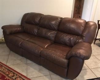 Ashley furniture leather recliner couch $350
