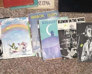 Back Bedroom Center:  Sheet Music: "Moon River", "The Rainbow Connection " "Blueberry Hill", "Blowing in the Wind", "Imagine"