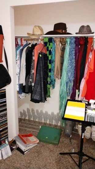 Back Bedroom Center:  Women's Clothes, Shoe Stand
