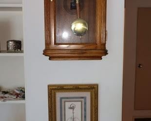 Living Room:  Vintage Clock,  Vintage Print