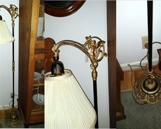 Living Room:    Bridge Lamp w/ Angel Top