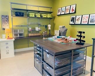 The Container Store, 'Elfa' Platinum Mesh Closet Drawer Solutions, Organizers, Shelving Units and Work Station in Driftwood Finish
