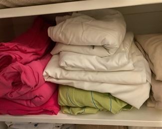 Linens, sheets, blankets,  towels