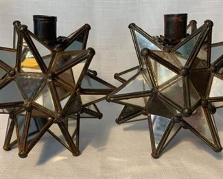 Mirrored Star Candle holders