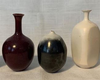 Miniature vases signed Kaplan