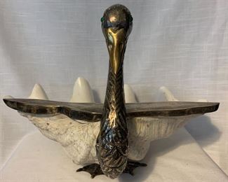 Gabriella Binazzi Silverplate and Giant Clamshell bowl