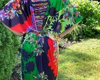 Floral, butterfly wing dress with intricate detail back