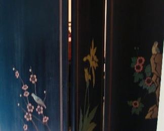 Reverse of four panel screen