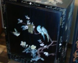 Oriental inlaid cabinet