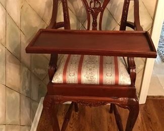 Mahogany Chippendale High Chair