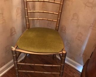 Gold bamboo-like chair