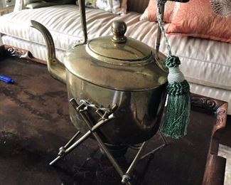 Love this bras tilt teapot with burner