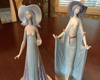 Lladro Debutante on the left - retired