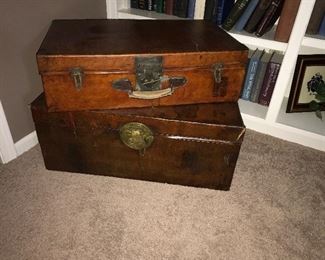 Wonderful trunks with original unique locks - great condition