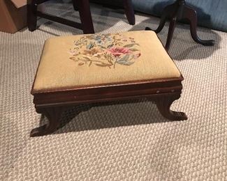 Another little needlepoint stool.