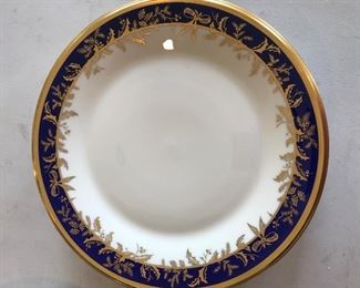 Lenox Christmas Plates 8 - Gold and Cobalt Blue