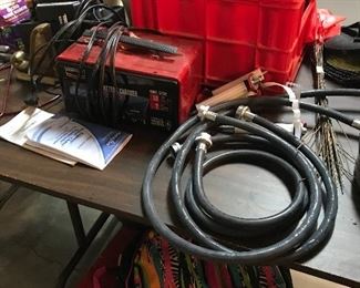 Charges, hoses, storage bins etc