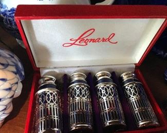 Cobalt Blue and Silver sale and pepper sets