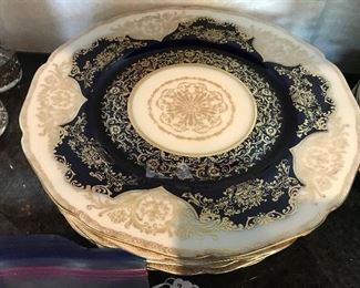 Set of 6 Black Night Plates - Bavarian