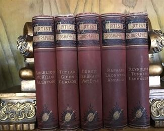 Set of Artist Biographies. Beautiful Bookends