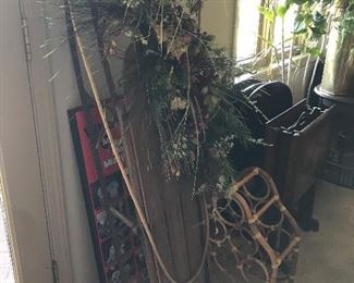 Love this old sled and how it is decorated