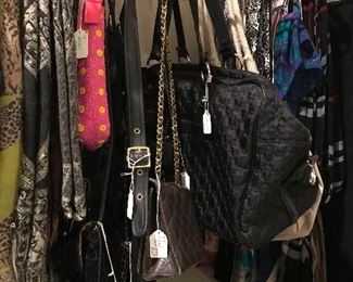 Scarves, belts, bags of all sizes