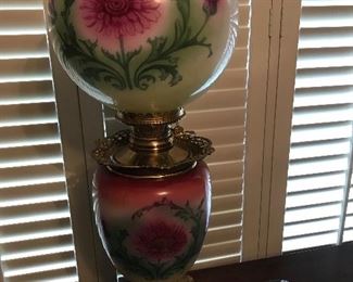 Wonderful Hurricane hand painted lamp