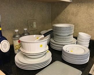 Every day white dinner ware from World Market and Ten Strawberry Street