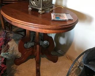 Antique Walnut Oval Table - beautiful