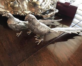 Sterling Florentine Pheasant - Hand made in Italy