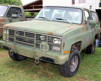 1984 Chevrolet D10 1/4 Ton 4x4 Military Blazer Multipurpose Vehicle (MPV), VIN # 1G8ED18J7EF110720
