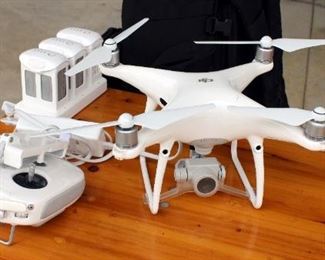 DJI Phantom 4 Drone Including Remote Control, Battery Packs Qty. 4, Back Pack And More