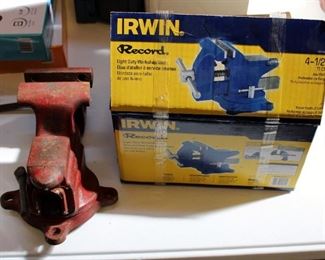 Craftsman 3.5" Bench Vice Model Number 506.61801 And Irwin 4.5" Bench Vice New In Box
