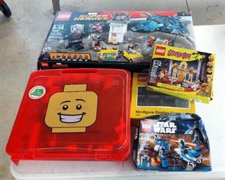 LEGOs Including Marvel Superheroes Captain America, Scooby Doo, And Star Wars LEGO Sets, And LEGO Storage Containers