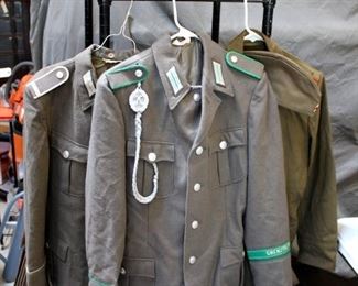 German Military Uniform Jackets Qty 3 And Blouses Qty 3