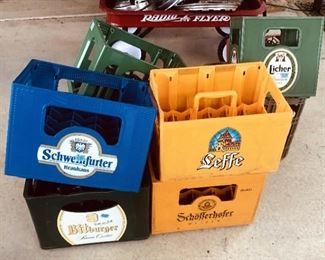 German Beer Bottle And Coca Cola Crates, Qty 9