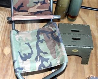 Collapsible Military Field Stools, Qty 3