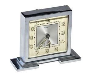 15. Bavaria Deco Chrome Dresser Clock