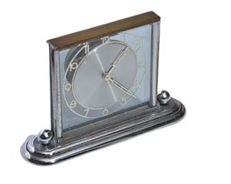 23. Vintage Deco Chrome Dresser Clock