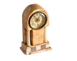 40. Miniature American Made Marble Dresser Clock