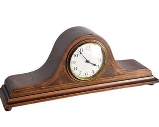 43. Diminutive Mahogany Line Inlaid Mantle Clock
