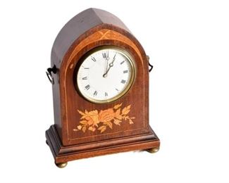 45. Mahogany Inlaid Mantle Clock