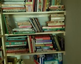 100s of books, war, coast guard, gardening, cookbooks, louis l'amour paperbacks, etc.