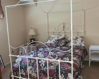Antique Iron Canopy Bed