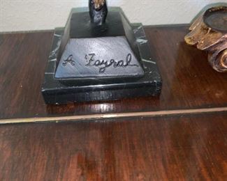 A Fayral Ballerina Bronze Sculpture 15.5" w/ Marble Base