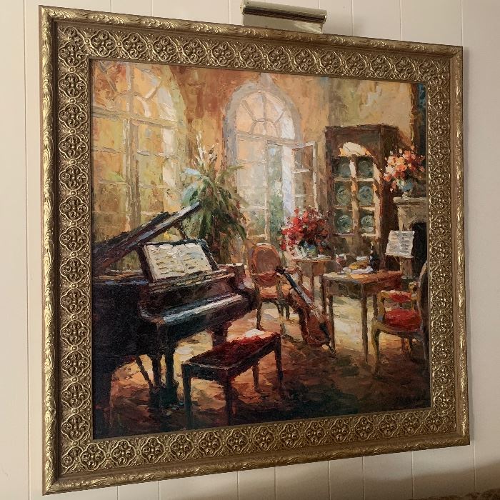 Gorgeous Oil Painting Piano Room