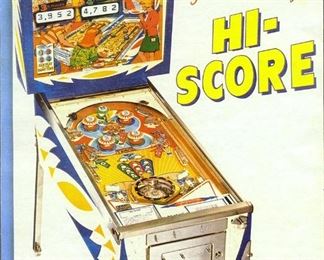 Awesome Gottlieb's Hi -Score Pinball Machine. 252 of 1900 made. 1967. 
