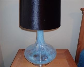 GLASS BLUE LAMP