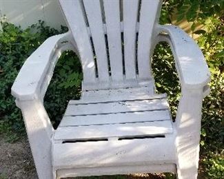 Adirondack chairs, plastic stacking