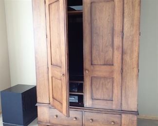 GRAND STORAGE ARMOIRE / OVER SIZED SOLID WOOD STATEMENT PIECE